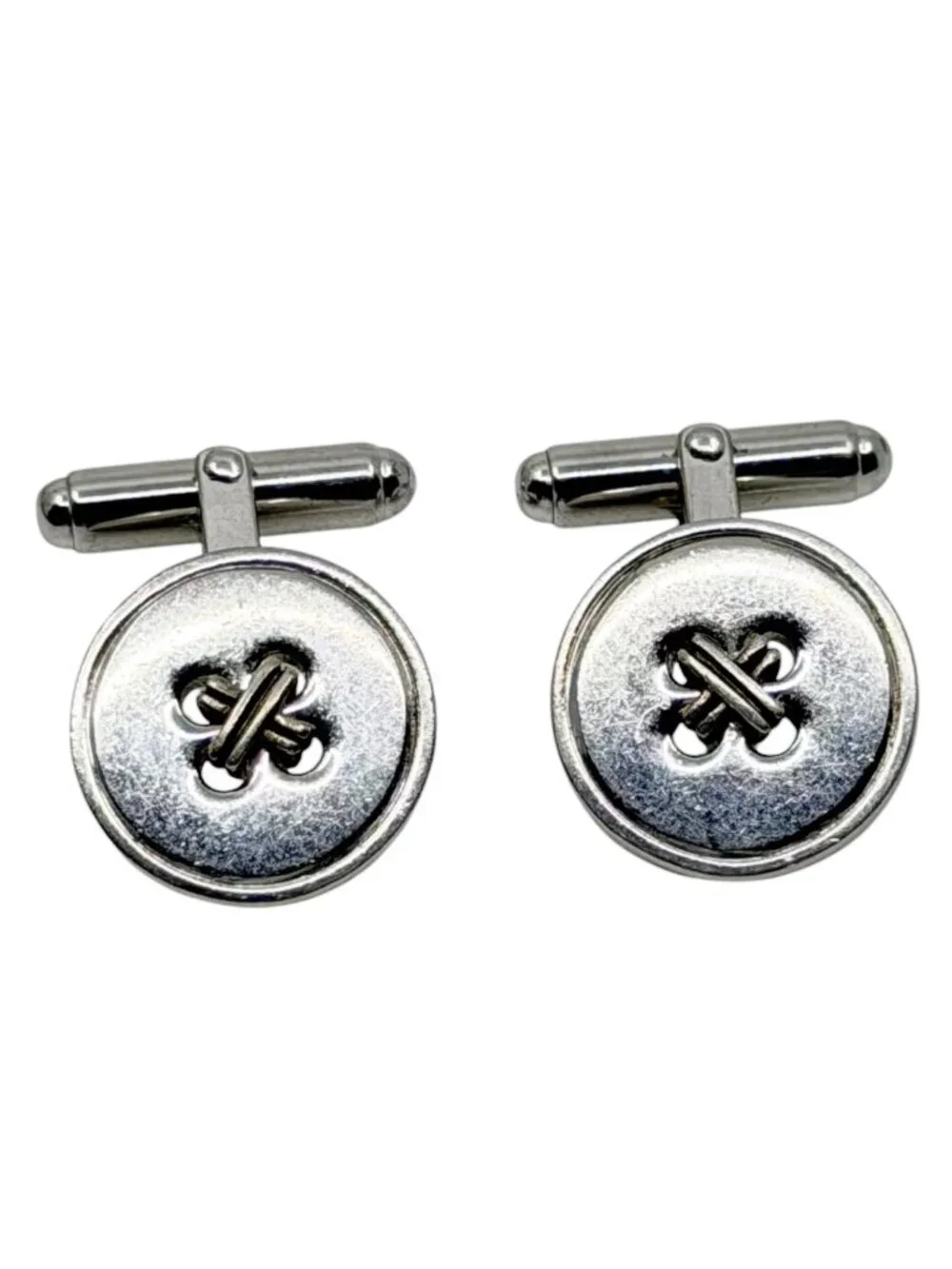 Brooks Brothers sterling silver button cufflinks - GM1267